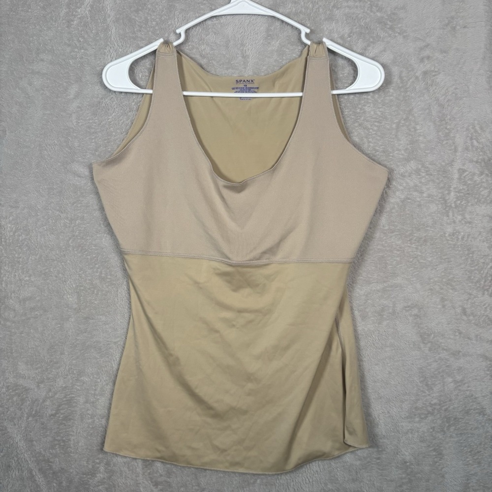 SPANX By Sara Blakely Camisole Shaper Tank Top Cami Smooth Size‎ 1X Beige Nude